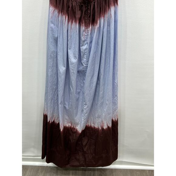 A.L.C. Blair Dip Dye Sky Blue & Brown Halter Neck Fudge Maxi Dress Size 12 FLAW - Picture 10 of 16